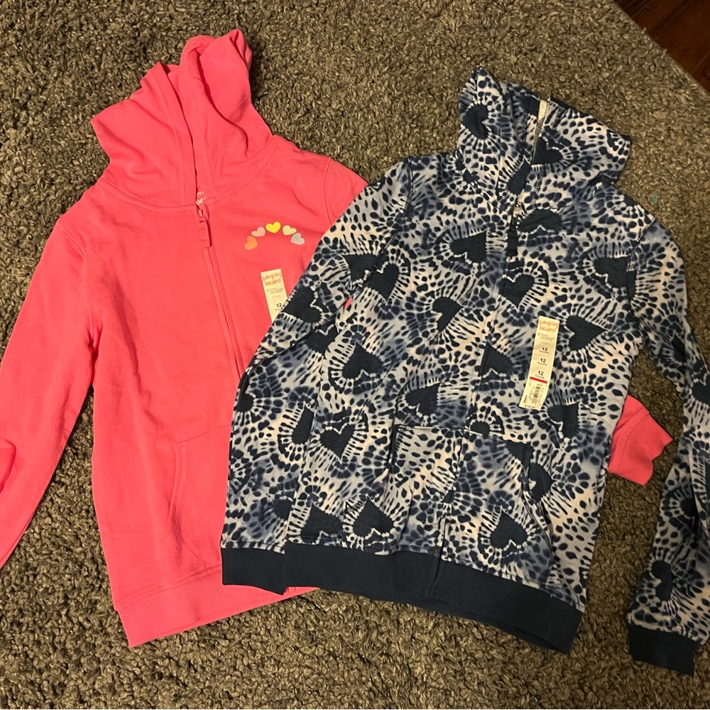 NWT jumping beans hoodies size 12 - 2pc